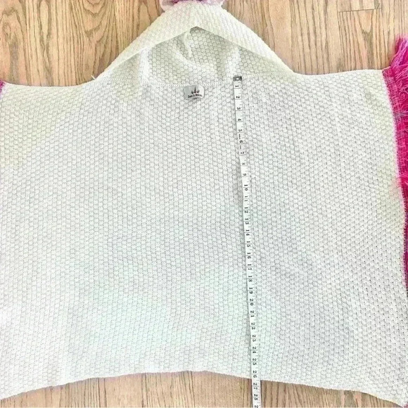 Born To Unicorn Girls Open Front Hooded Shawl Fringe Sweater w/Horn One Size - Picture 10 of 10
